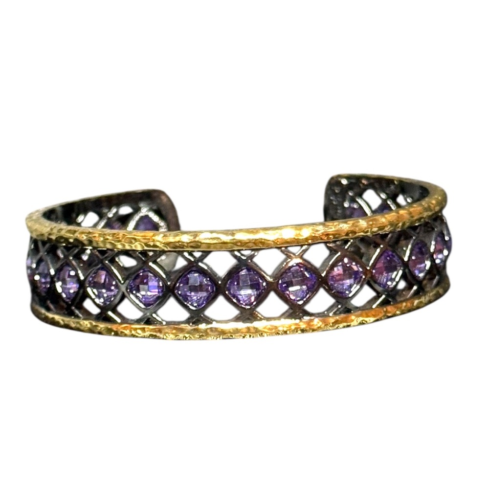 Rustic Cuff Gold and Purple Cuff Bracelet NWOT